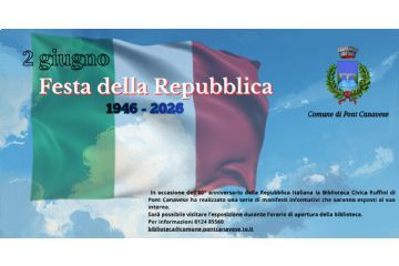 2 giugno - Festa della Repubblica 1946-2026